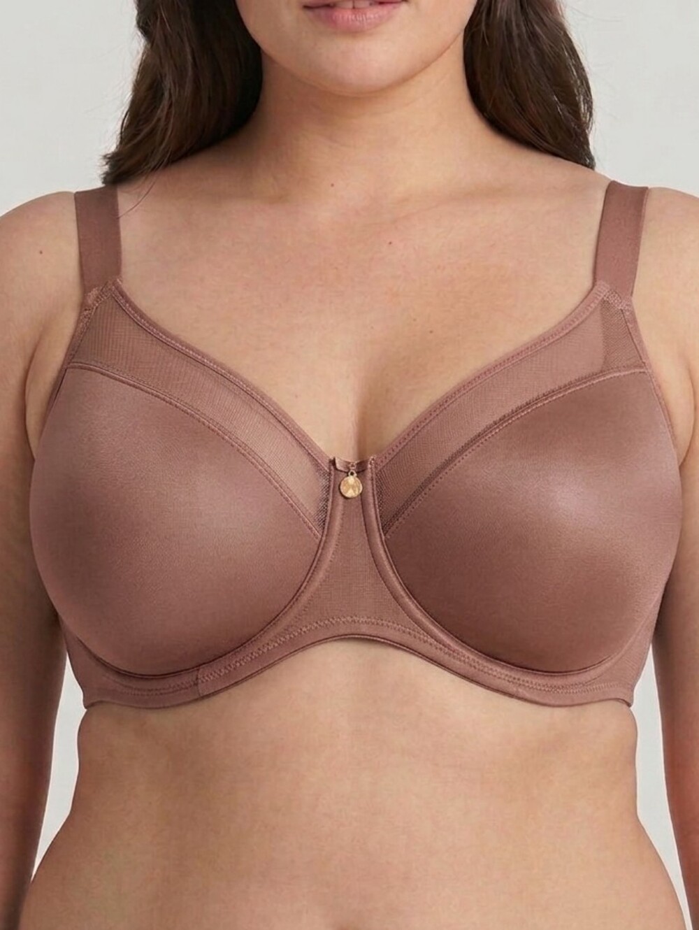 Elomi Smooth Moulded Brown Bra # EL4301. Size US 34M. NWT